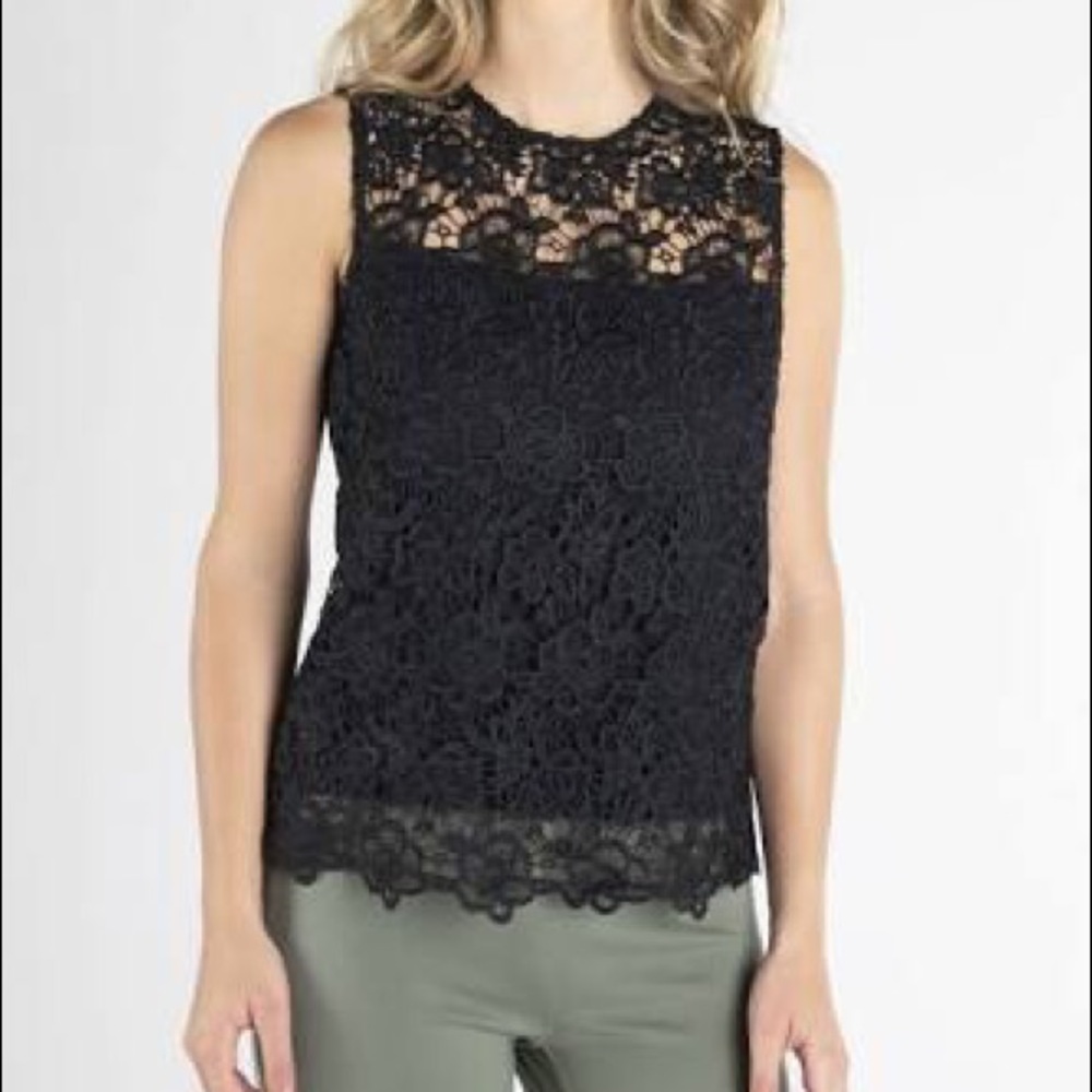 Nanette Lepore Black Lace Top